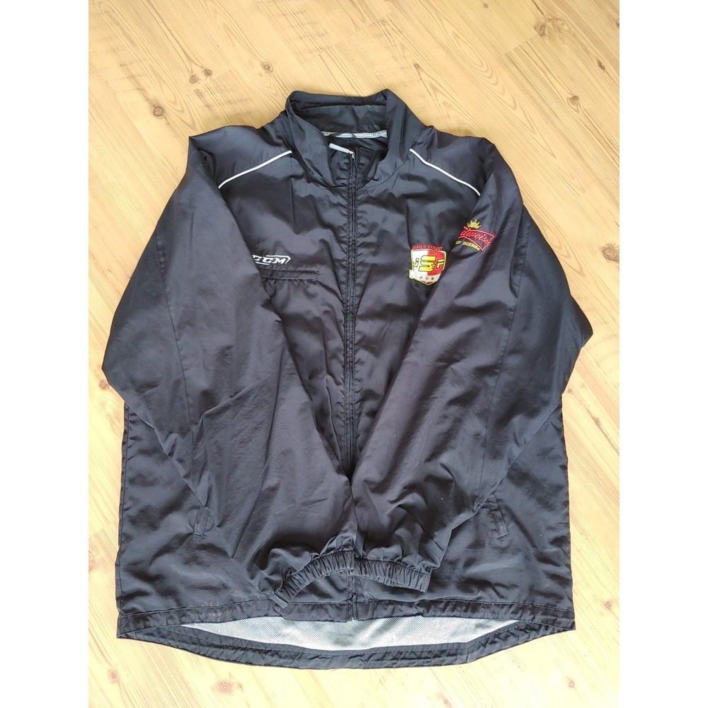 CCM Budweiser James Street Pub Windbreaker Jacket Zip‎ Pockets Sz XL
